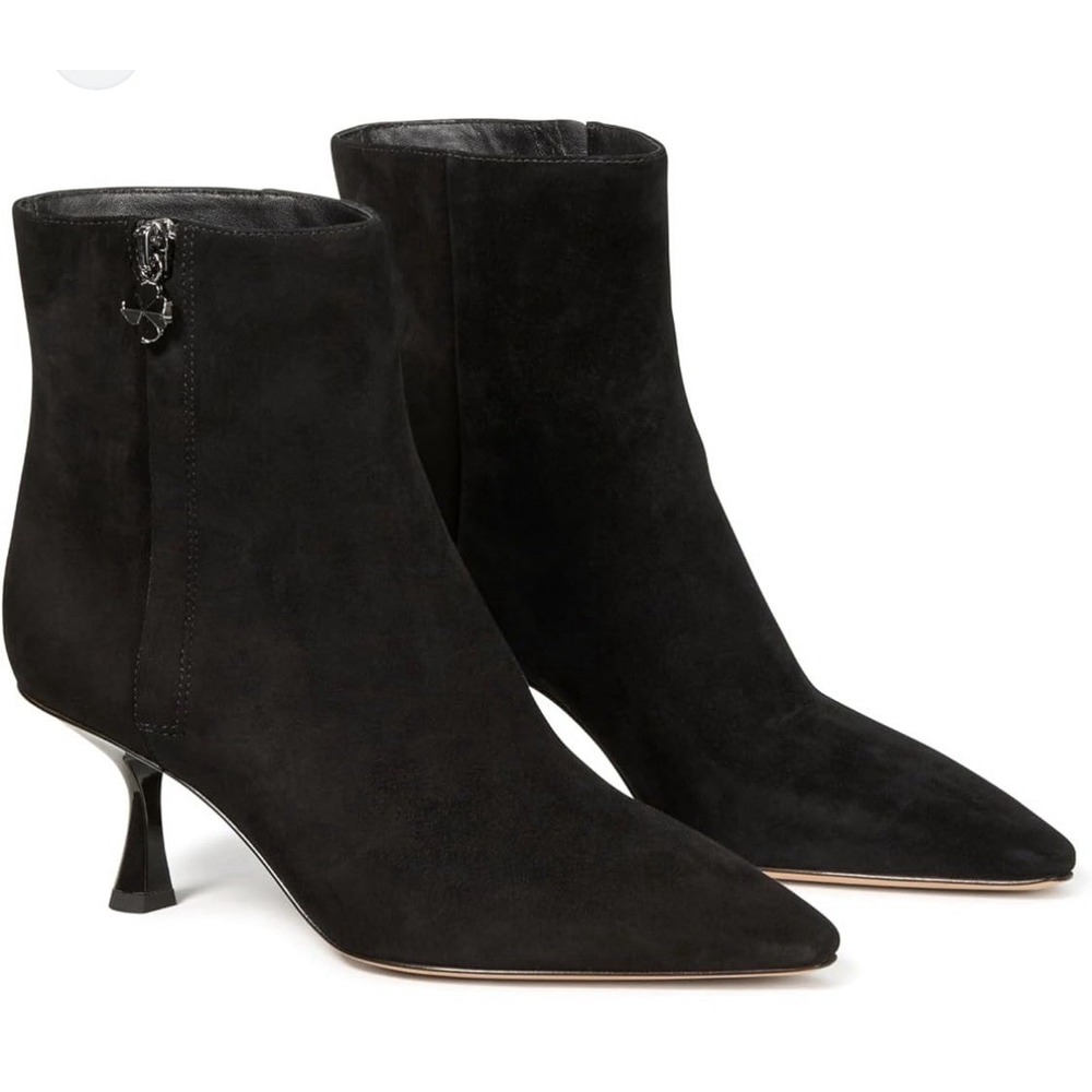 Kate Spade New York Donella booties in black suede with a bow Women Size 7 NWB!